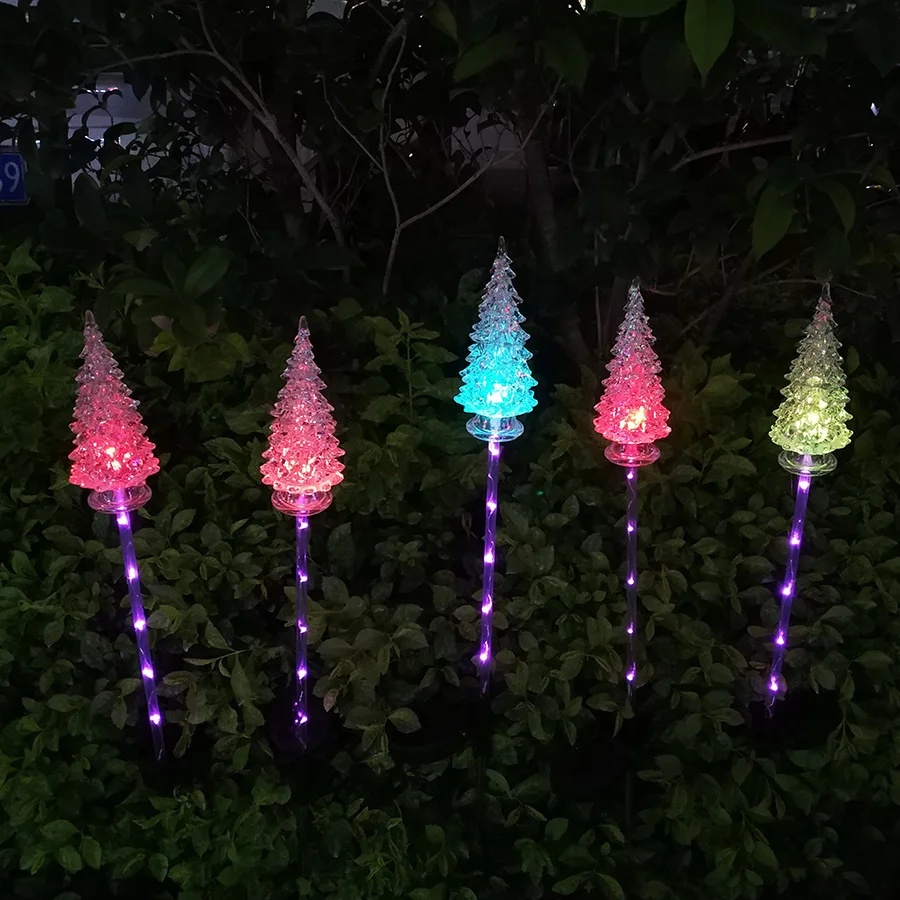 Солнечная RGB Рождественская елка солнечная лужайка свет
