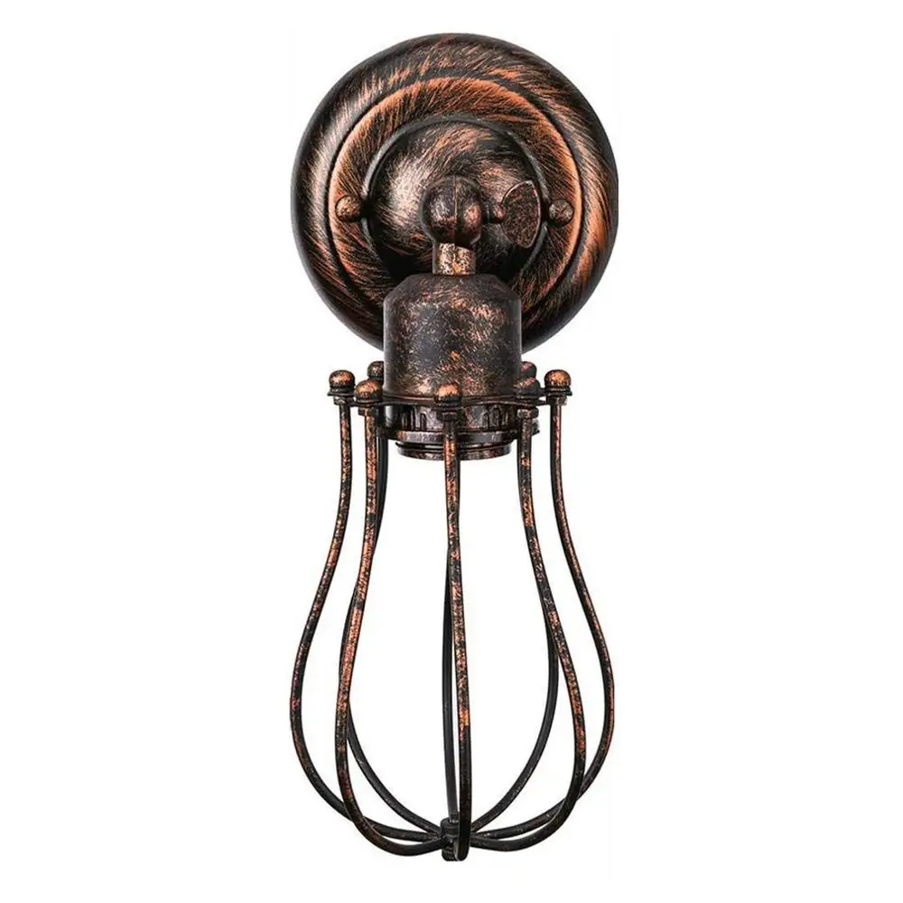 

2PCS Loft Retro Lamp Creative Cage Iron Wall Light E27 Indoor Dining Room Restaurant Aisle Corridor Pub Cafe Wall Lamp Sconce