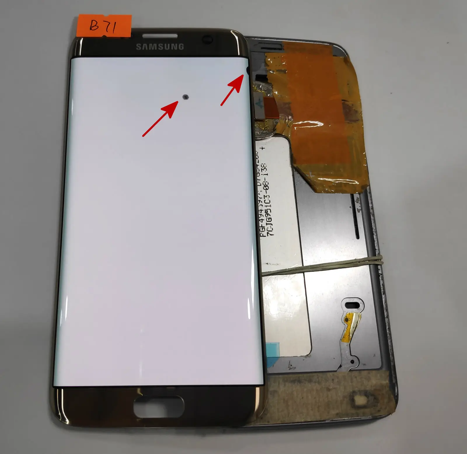S7 edge ЖК-дисплей с золотым дефектом для samsung Galaxy S7 edge G935F G935A G935FD дефект ЖК-дисплей с сенсорным экраном дигитайзер
