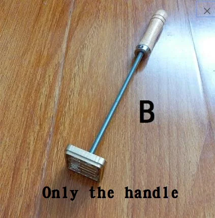 only one handle 700pc Логотип для горячей латунная печать железная форма горения на торте, персонализированные формы нагревания на дереве/коже, Лига DIY подарок, пользовательский дизайн - Цвет: only one handle
