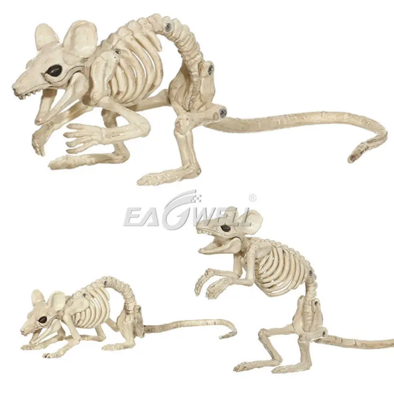 Halloween Skeleton Cat Dog Mouse Prop Animal Bones Party Shop Decoration Horror 