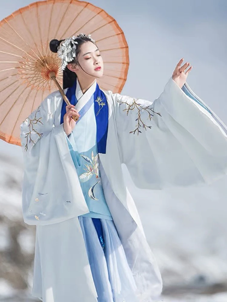 

Chinese Traditional Hanfu Cosplay Costume Ancient Han Dynasty Stage Show Dress Tang Dynasty Chinese Folk Dance Outfit SL1404