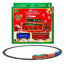 

Brand New Christmas Rail Train Set Toy Electric Railway Around Tree Decoration With Lighting Festive Great Gifts For Children