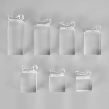 

7PCS Acrylic Finger Ring Display Stand Holder Set Jewelry Square Showcase Display Stand Ring Storage Organizer