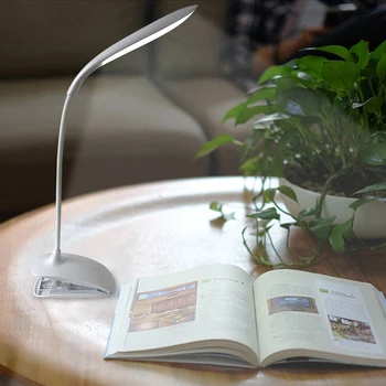 

LED Desk Lamp Flexible Foldable Eye Protection Table Lamp With Clip USB Charge Powered Reading Book Lights For Children Kids H