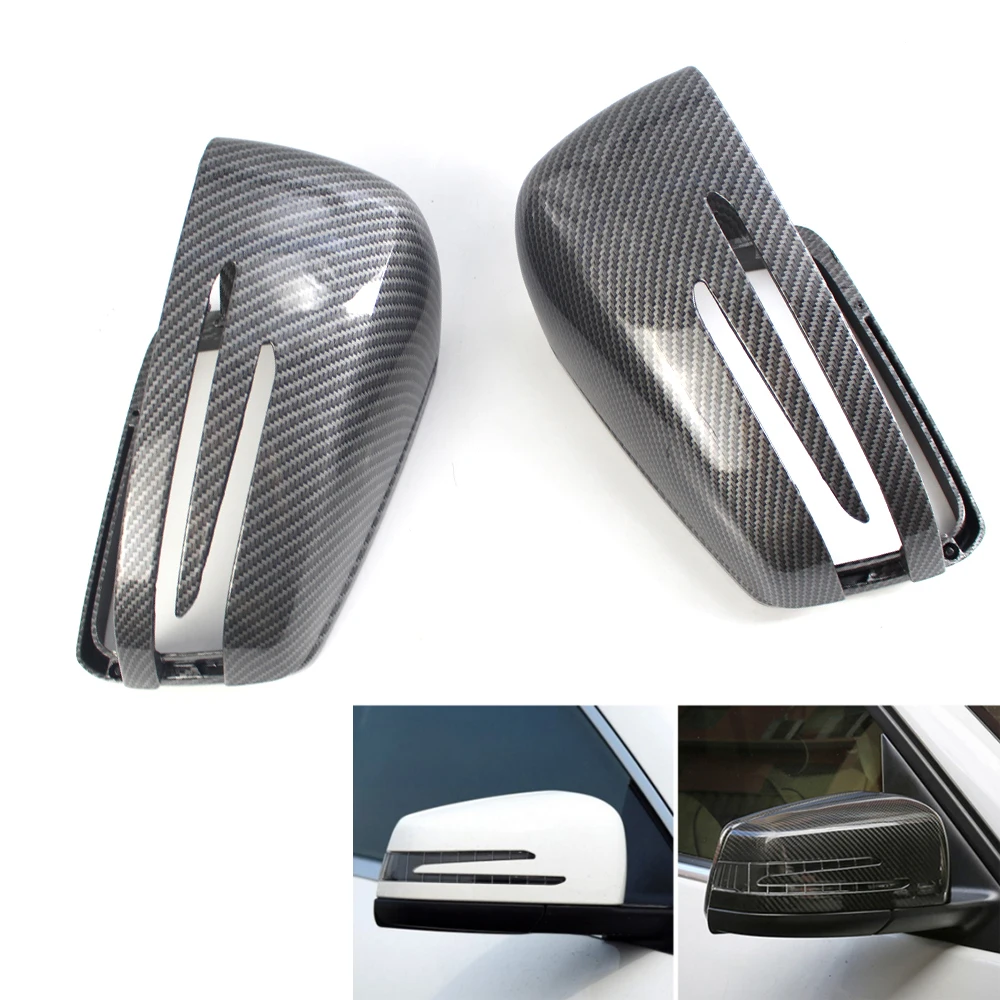 Пара крышка зеркала из углеродного волокна для Mercedes Benz W212 E300/E350/E550 W204 C200/C250/C300/C350/C63 W221 S350/S400/S450