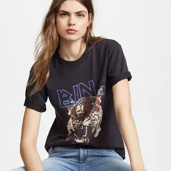 

Vintage Tiger Graphic T Shirts 2020 New Summer Short Sleeve Harajuku Cotton Tshirt Casual Chic Streetwear Tops T Shirt Women
