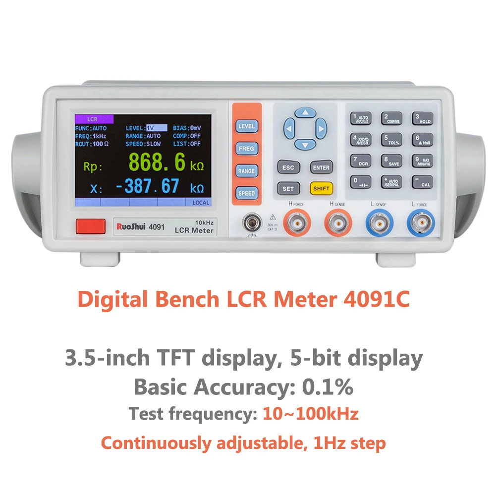 4091c 100khz Lcr Benchtop Digital Bridge Tester Desktop Lcr Meter