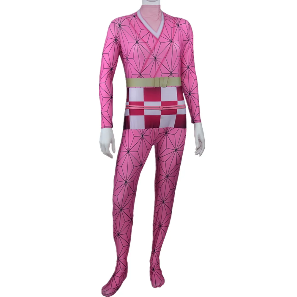 Demon Slayer: Kimetsu no Yaiba Tomioka Giyuu полный костюм Zentai костюмы для косплея для детей, взрослых, мужчин и женщин, комбинезон, Комбинезоны - Цвет: men