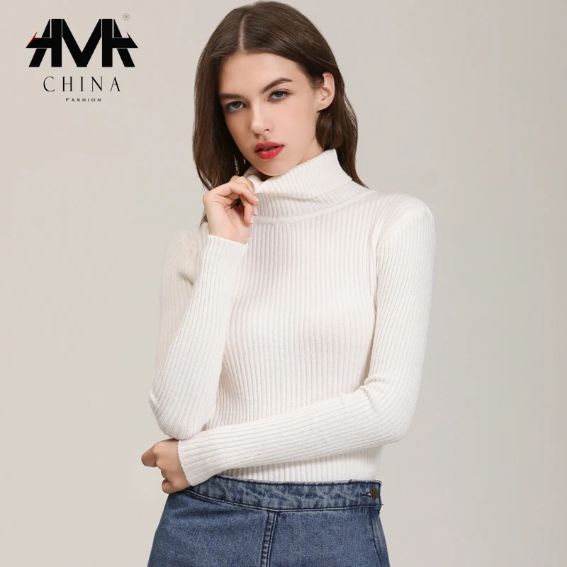 A.M.A. S/XL Тонкий стрейчевый свитер для женщин, белый/черный/серый/хаки/зеленый/синий, длинный рукав, осенняя теплая Женская водолазка