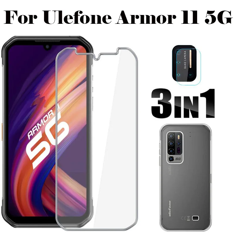 Защитное стекло 3 в 1 + чехол для телефона Ulefone Armor 11 5G ударопрочное | Мобильные