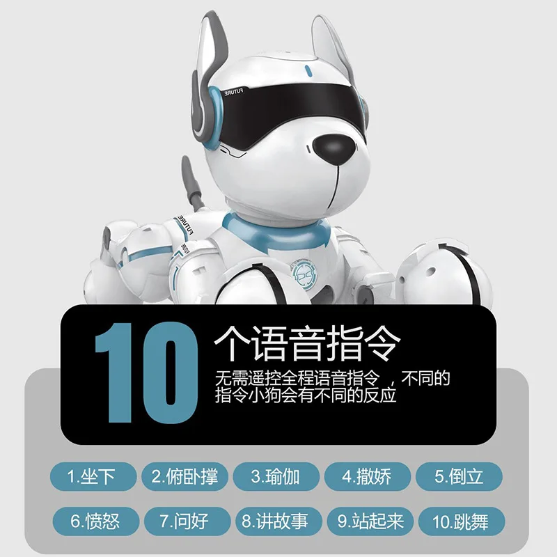 

Children Remote Control Smart Machine Pet Dog Voice Tumbling Voice Commands Imitation Popularization of Science Programming Sing