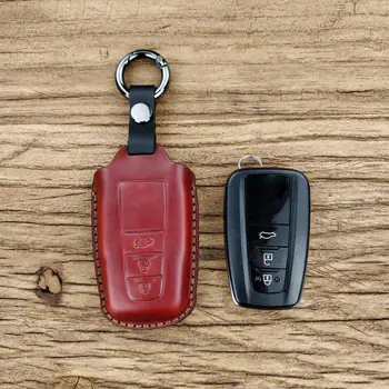 

Leather Key Cover for Car For Toyota CHR C-HR Camry 2018 2019 RAV4 Prado 2017 2018 Prius Corolla RAV Car Key Case Ring