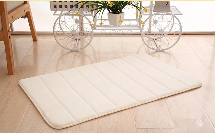 White Полезные 40*60 см коврики для ванной коврик в горизонтальную полоску для ванной комнаты впитывающие Нескользящие коврики для ванной комнаты - Цвет: White