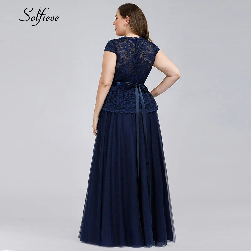 Темно-синие платья размера плюс макси для женщин А-силуэта с v-образным вырезом и рукавом-крылышком элегантные длинные летние платья Robe Grande Taille Femme