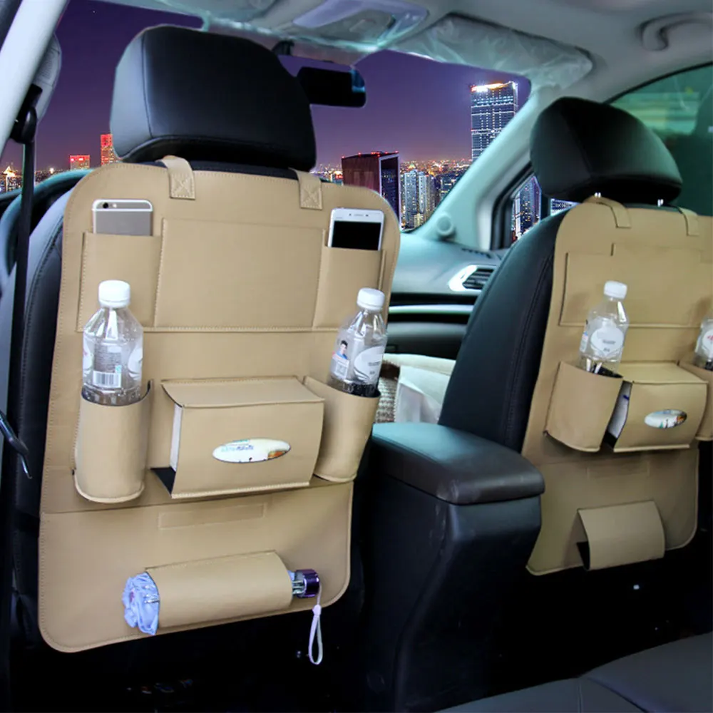 Beige Vehemo висячая сумка 4 цвета хранение сиденья автоматическое хранение Анти Грязный автомобиль хранения внутренние части защиты Универсальный - Название цвета: Beige