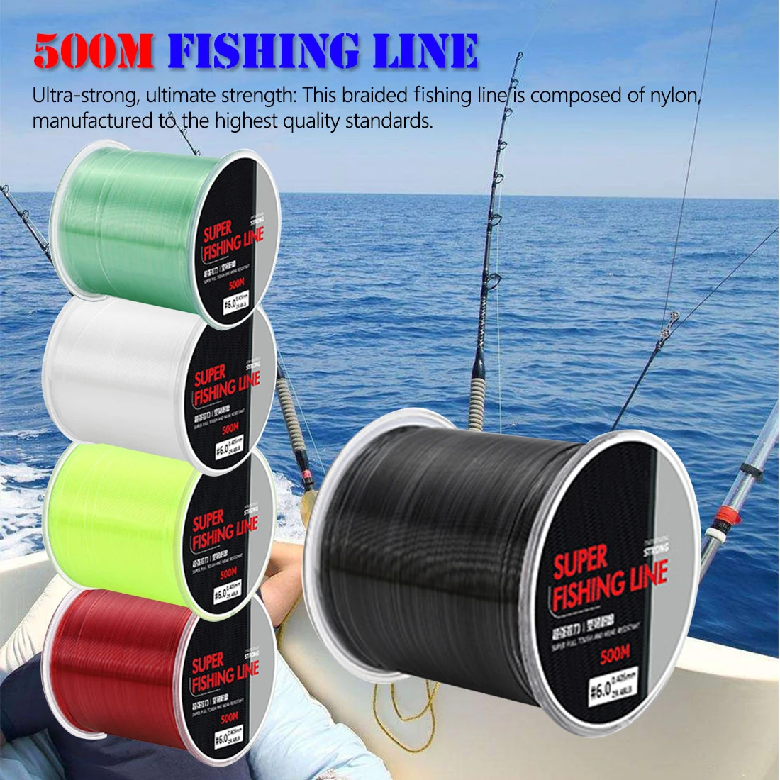 500メートルラインナイロンモノフィラメント釣り糸クリア強力なワイヤー釣り糸塩水鯉釣りライン Fishing Lines Aliexpress