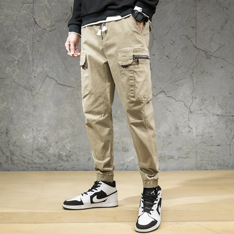 

Autumn Newly Fashion Men Jeans High Quality Multi Pockets Cargo Pants Streetwear Loose Fit Wide Leg Hip Hop Joggers Trousers