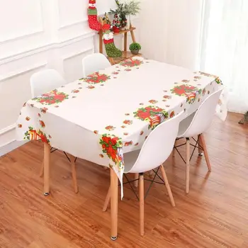 

Santa Claus New Year Xmas Christmas Tablecloth For Kitchen Dining Table Decorations Home Party Table Covers Christmas Supplies
