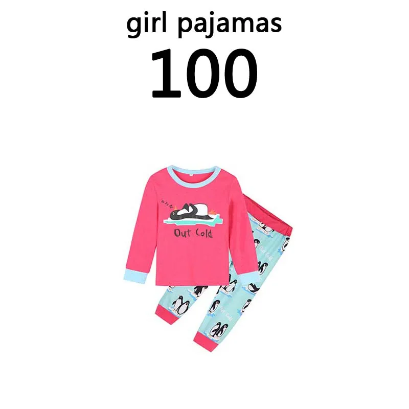 girl 100 Красивый мультяшный Пингвин; одежда для сна с принтом; одинаковые комплекты для семьи; зимняя Рождественская одежда для сна для мамы, папы, детей; пижамы для мальчиков и девочек - Цвет: girl 100