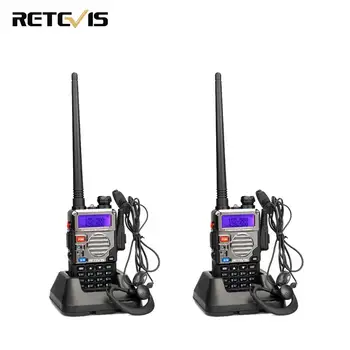 

Retevis RT-5RV Walkie Talkie VHF UHF Dual Band 5W VOX 2PCS Handheld 2 Way Radio Transceiver cb Radio Comunicador Walkie-Talkie