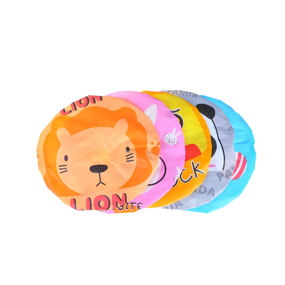 Precio bajo Gorro de ducha de una pieza para niños y bebés, impermeable, PVC, dibujos animados, bonito, práctico 6n95BkVe8Ew