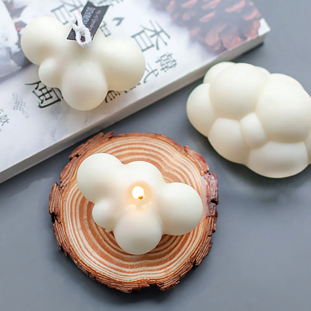 3D Cloud Shape Chocolate Silicone Mold Mousse Fondant Ice Cube Pudding Candy Soap Candle Molds Baking Cake Decoration Tool | Дом и сад