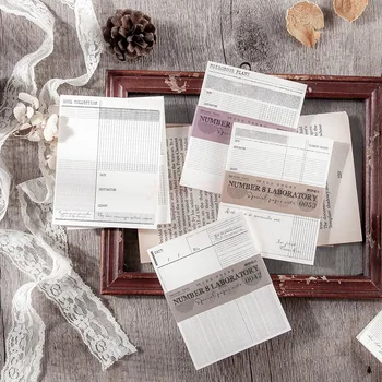 

JIANWU 30 sheets number 8 laboratory series Sticky note book Creative simple message note journal collage base decoration