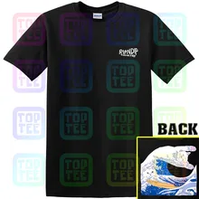 Уличная Подлинная футболка Rip Cat Dip Great Wave(темно-синий) унисекс размер S-3XL