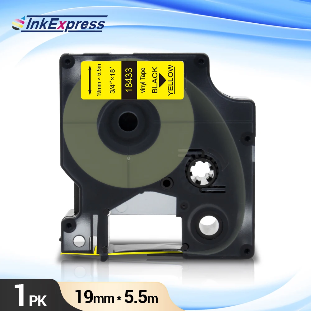 InkExpress 18433 Label For DYMO Rhino IND Vinyl Label 18433 Industrial Label Tape For DYMO Rhino