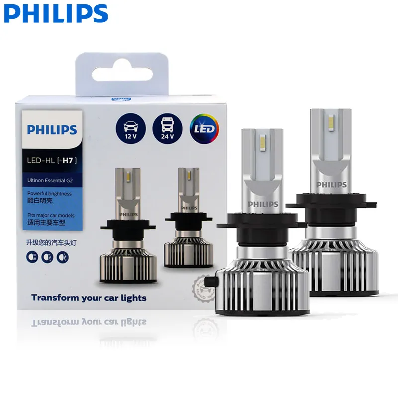Philips New Ultinon Essential Gen2 Led H7 12/24v 20w Super White Light Car Headlight Lamps 11972ue2x2 Of 2) - Car Headlight Bulbs(led) - AliExpress