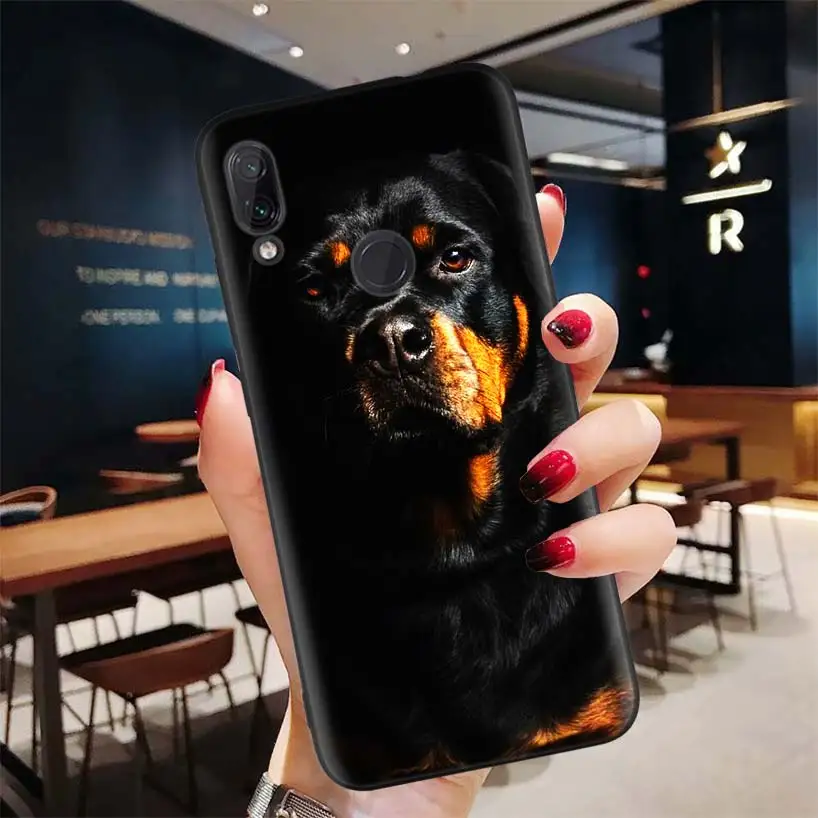 Черный чехол Ротвейлер для Xiao mi Red mi Note 8 7 7S 7A 6 S2 GO K20 Pro+ 6A mi 6X 5X A1 CC 9 8 мягкий чехол для телефона