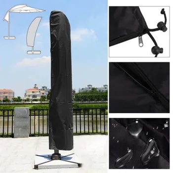 

200-280cm Outdoor Patio Umbrella Waterproof Protective Cover with Zipper for Garden Cantilever Parasol Umbrellas Case