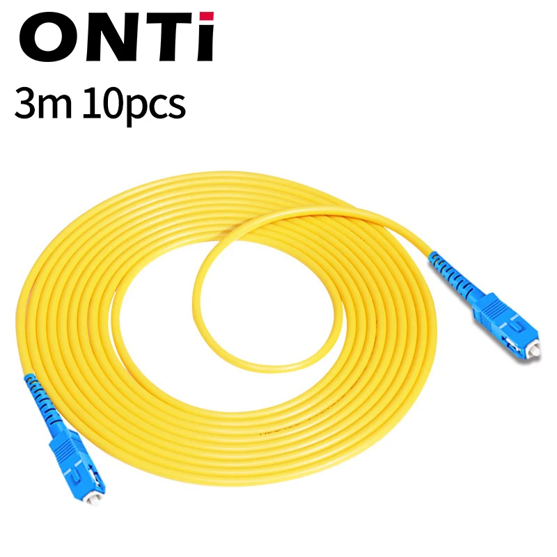 SC UPC к SC UPC волоконный соединительный кабель 1 м 3 м 5 м 10 м 20 м 30 м SX 3 мм FTTH волоконный соединительный кабель SM оптический соединительный кабель - Цвет: 3m 10pcs