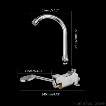 

Foot Pedal Control Valve Faucet Kitchen Sink Water Tap Vertical Basin Switch Jy03 20 Dropship