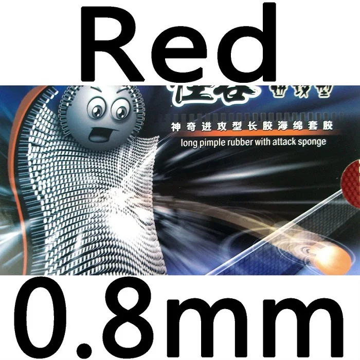 red 0.8mm KTL Stranger Attack Long Pips-out резиновый пинг-понг с губкой - Цвет: red 0.8mm
