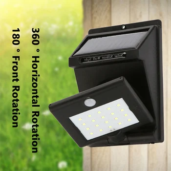 

20 LED Outdoor Solar Powered Lights Lamps Human Sensing Mode Solar PIR Motion Sensor Garden Security Wall Lamp Wall Street Light