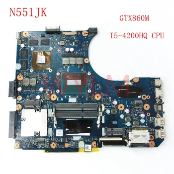 

N551JK With I5-4200HQ CPU GTX860M mainboard REV2.0 For ASUS G551JK N551JM G551JM Laptop motherboard 100%Tested free shipping