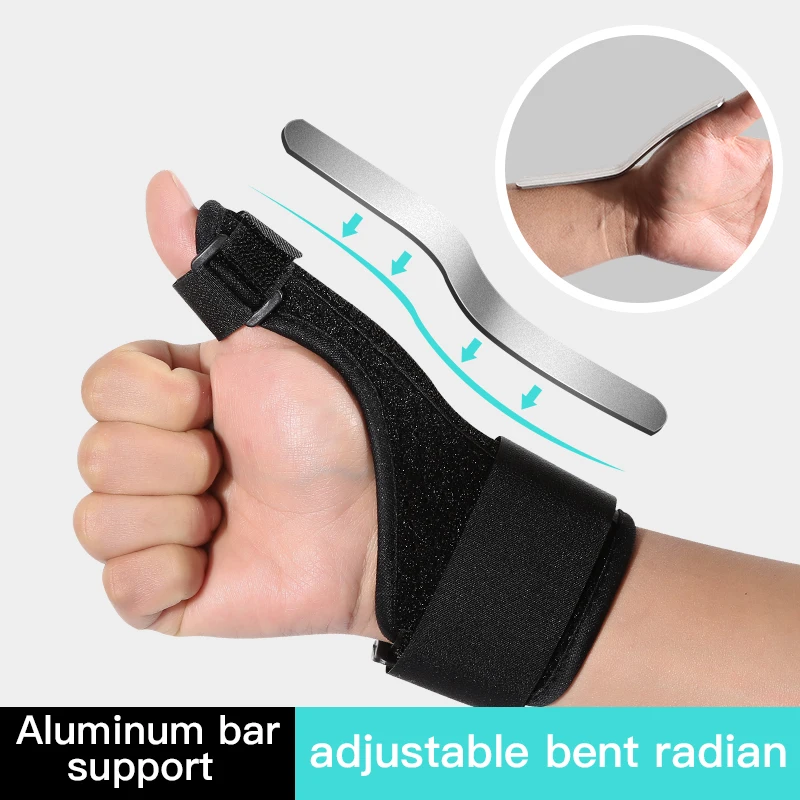 

Vilico Wristband Removable Aluminum Wrist Brace Support Arthritis Wrist Support Sprain Carpal Tunnel Splint Wrap Protector Black