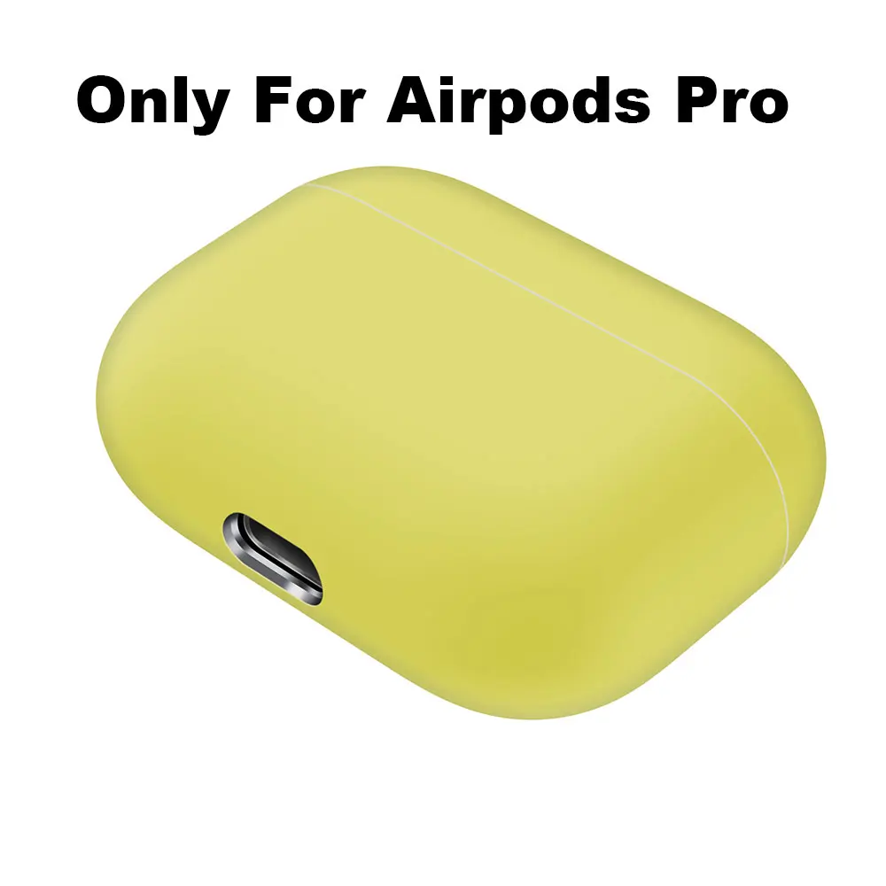 Силиконовый чехол для Apple Airpods Pro Air Pods Airpod Pro, противоударный чехол, милые наушники, роскошные аксессуары - Цвет: Цвет: желтый
