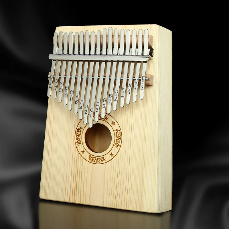 Kerus 17 teclas piano de pulgar Kalimba hecho por una sola placa de madera de caoba cuerpo instrumento Musical - Цвет: classic