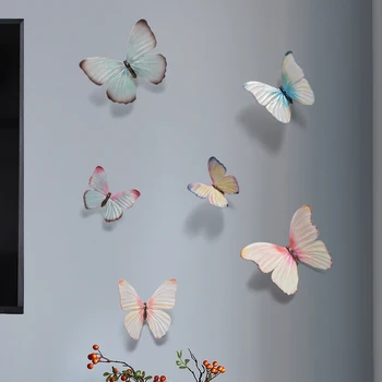 

European Creative Resin Flower Butterfly Wall Hangings Home Livingroom Wall Mural Crafts Hotel Corridor Wall Sticker Decoration