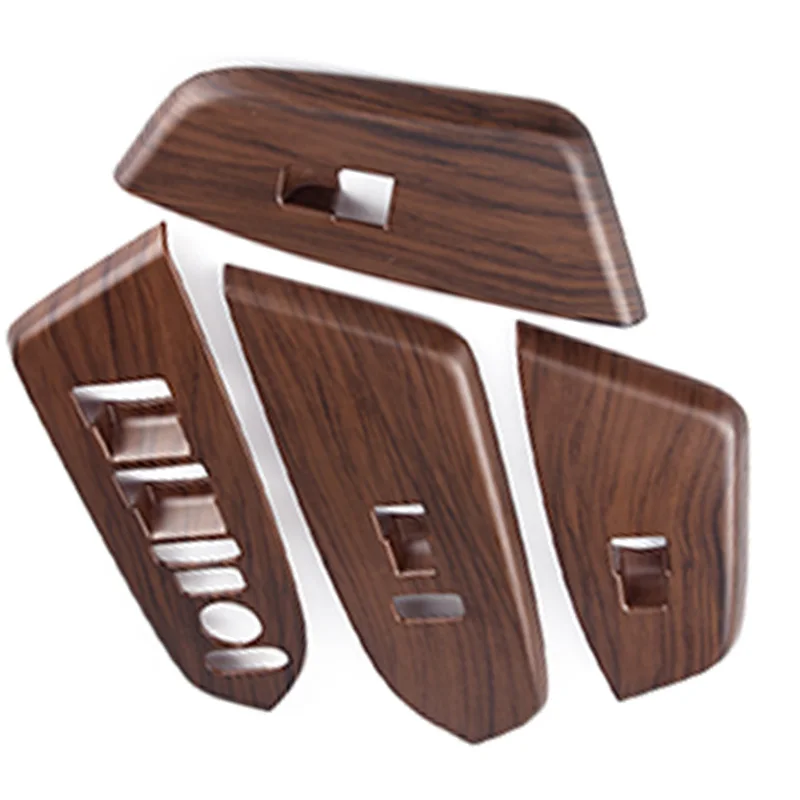 4 шт. автомобиля зерна Внутренний переключатель окна панель Крышка отделка пластик персикового дерева Fit для Honda CRV CR-V