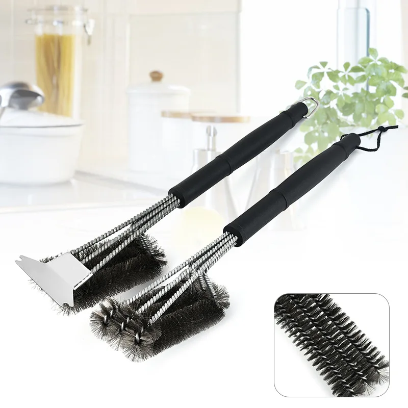 

Щетка для чистки гриля, барбекю, с длинной ручкой, наборы аксессуаров для кухни, проволочная щетка из нержавеющей стали, инструменты для приготовления пищи, бытовые приспособления