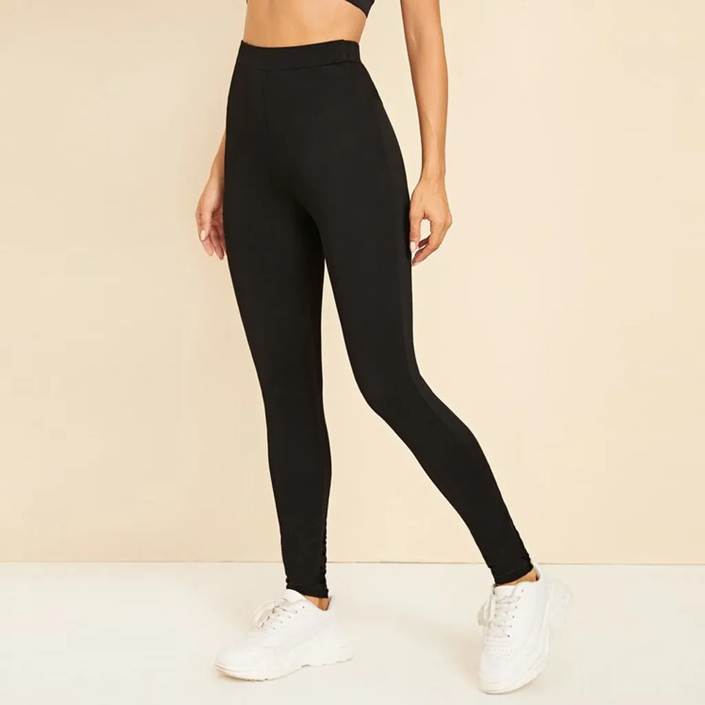 Высокие эластичные спортивные Леггинсы для фитнеса, облегающие спортивные штаны для бега, женские штаны для йоги, быстросохнущие тренировочные брюки#1030y30