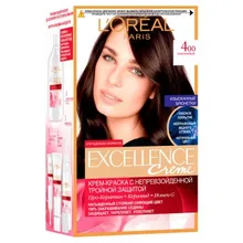 Крем-краска стойкая для волос L'Oreal Paris «Excellence», каштановый, тон 4
