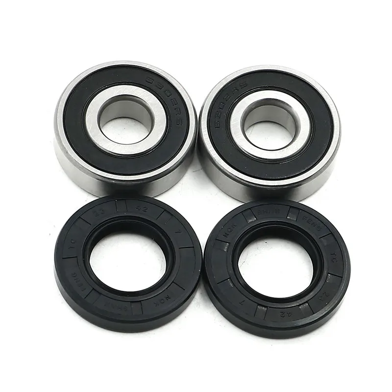 Front Wheel Bearings & Seals Kit 2 bearings (6302-2RS) 2 oil seals for Honda ATC110 ATC200 ATC250