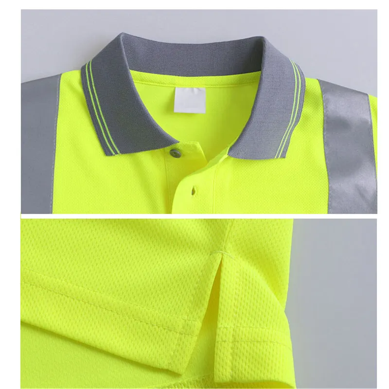 Ночная работа отражающая рубашка безопасности одежда быстросохнущая футболка с короткими рукавами защитная одежда для Рабочая одежда