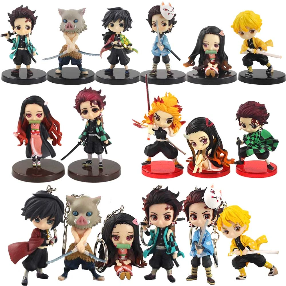 Q Posket Demon Slayer Figure Toys Kimetsu No Yaiba Tanjiro Nezuko Zenitsu Inosuke Giyuu Pvc Key Chains Anime Model Figurine Action Figures Aliexpress