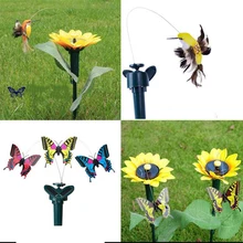Пластиковые солнечные бабочки Летающий пейзаж ярд Декор флюгер солнечные птицы танцы солнечный свет для цветочных балонов